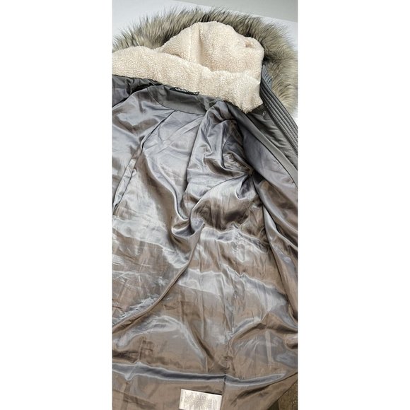 Ralph Lauren Faux-Fur-Trim Women's Winter Puffer Coat Light Green XL - Picture 9 of 11